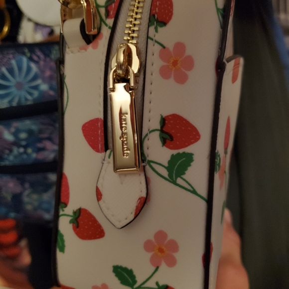Kate Spade Floral Strawberry Crossbody Bag, Lightly Used - Picture 3 of 6